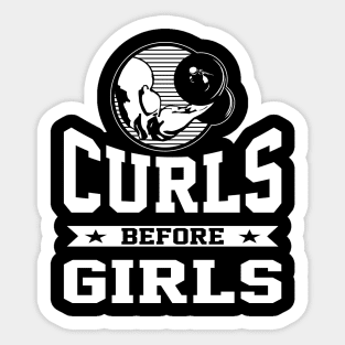 Curls Before Girls Sticker